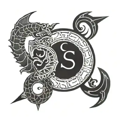 Scorpio and Sagittarius cusp tattoo design idea