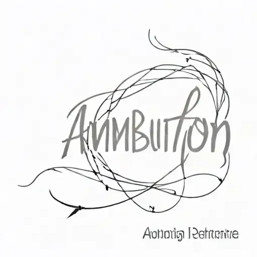 ambition lettering tattoo design idea