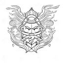 pillar of cloud and pillar of fire tattoo design idea