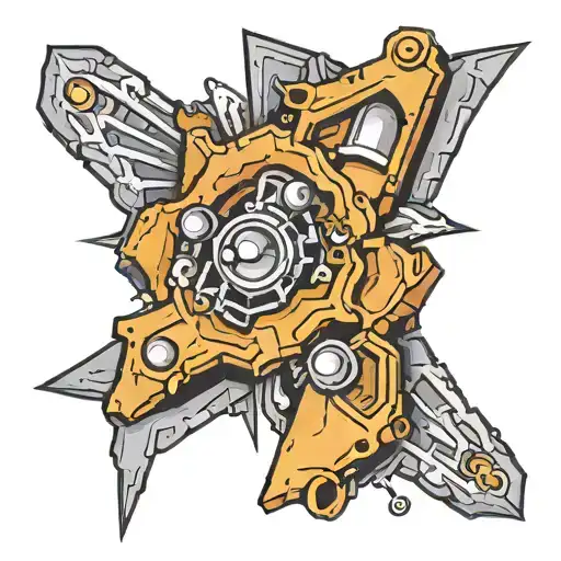 rust stone 2x2 tattoo design idea
