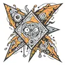 rust stone 2x2 tattoo design idea