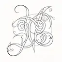 A tattoo design with hidden name yogi. That is letters Y O G I should be engraved in the design but one should not be ab tattoo design idea