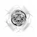 An Audi logo transformed into an abstract mathematical formula tattoo design idea