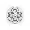 An Audi logo transformed into an abstract mathematical formula tattoo design idea