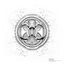 An Audi logo transformed into an abstract mathematical formula tattoo design idea