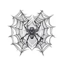 spider, Web, heart, letter tattoo design idea