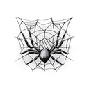 spider, Web, heart, letter tattoo design idea