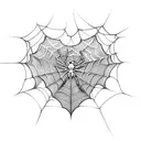 spider, Web, heart  tattoo design idea