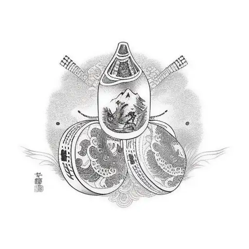 copa de vino y una paloma tattoo design idea