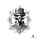 steampunk tattoo design idea