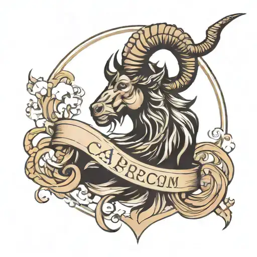Capricorn symbol tattoo design idea