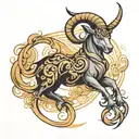 Capricorn symbol tattoo design idea