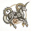 Capricorn symbol tattoo design idea
