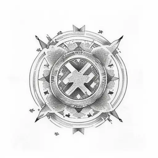 Christian half sleeve patriotic tattoo design idea