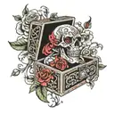 1975 box tattoo design idea