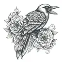 Vietnamese gun bird tattoo design idea