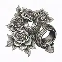 wedding ring 8/26 tattoo design idea