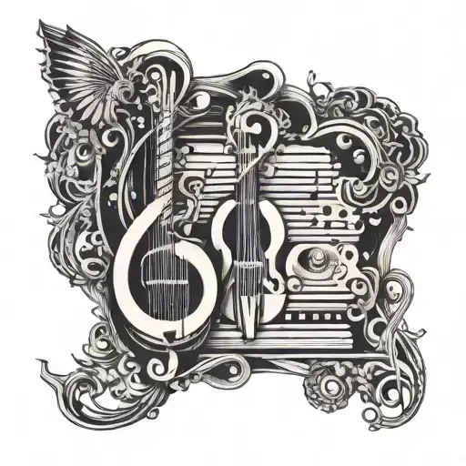 music opens a new world in my mind body soul tattoo design idea