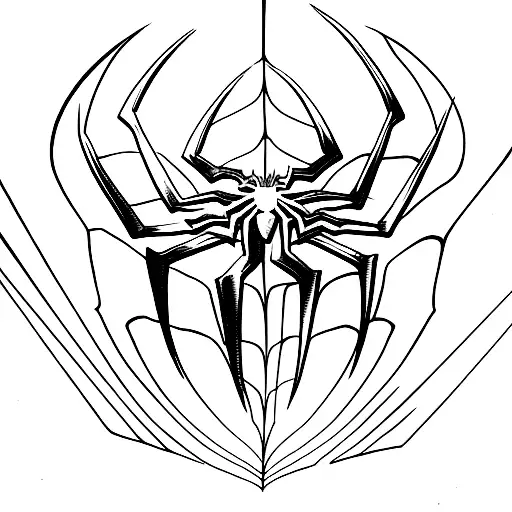 Spiderman logo tattoo design idea