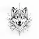 Wolf teeth tattoo design idea