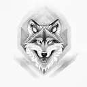 Wolf teeth tattoo design idea