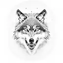Wolf teeth for helmet tattoo design idea