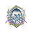 Even though I walk through the valley of the shadow of death, I will fear no evil, for you are with me; your rod and you tattoo design idea