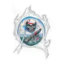 Even though I walk through the valley of the shadow of death, I will fear no evil, for you are with me; your rod and you tattoo design idea