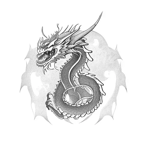 book, dragon, love tattoo design idea
