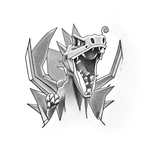 Charizard Head from pokemon tattoo design idea