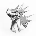 Charizard Head from pokemon tattoo design idea