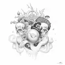 forbidden fruit tattoo design idea