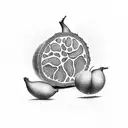 forbidden fruit tattoo design idea