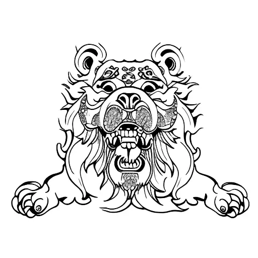 Foo Dog tattoo design idea