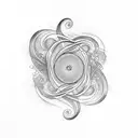 swirls tattoo design idea
