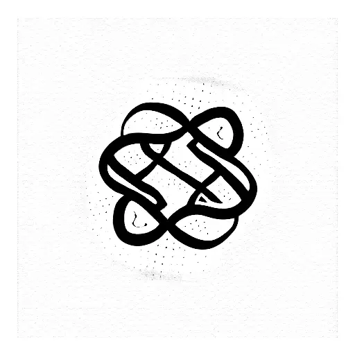 three intertwined infinity symbols  tattoo design idea