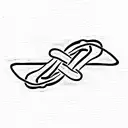 three intertwined infinity symbols  tattoo design idea