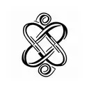 three intertwined infinity symbols  tattoo design idea