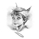 peter pan  tattoo design idea