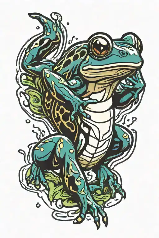 poison dart frog tattoo design idea