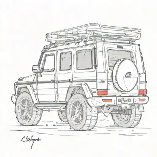 mercedes benz g63 tattoo design idea