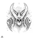 anubis, the grim reaper, hades and a shinigami back tattoo tattoo design idea