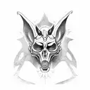 anubis, the grim reaper, hades and a shinigami back tattoo tattoo design idea