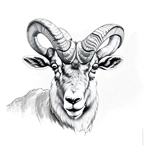 bighorn sheep  tattoo design idea