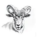 bighorn sheep  tattoo design idea