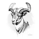 bighorn sheep  tattoo design idea