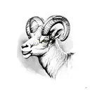 bighorn sheep  tattoo design idea