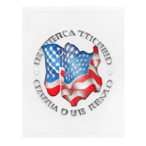 American flag and duramax tattoo design idea