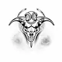 rams skull tattoo design idea