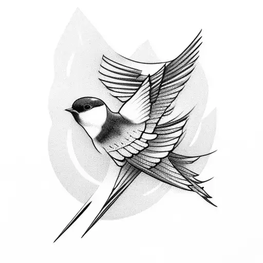 Swallow Bird tattoo design idea